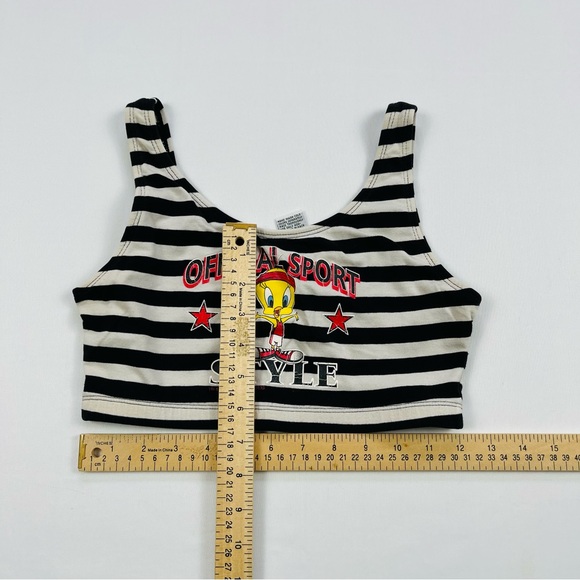 VINTAGE 1996 Looney Tunes Sports Bra Workout 90s Warner Bros Tweety size: small - Picture 15 of 15